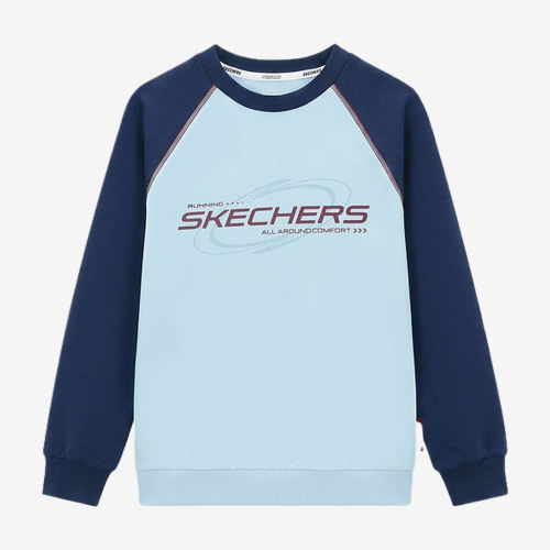Skechers斯凯奇正品儿童弹性套头长袖圆领卫衣/绒衫P326B010-00PT
