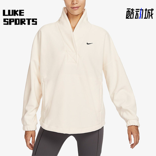 Nike/耐克正品ThermaFIT One女士宽松保暖经典运动卫衣FB5643-110