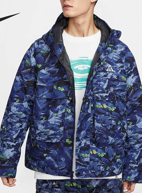 Nike/耐克正品2025新款男士户外保暖连帽棉服外套HJ2488-410