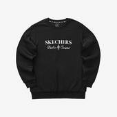 男女字母印花休闲圆领针织卫衣 新款 Skechers 斯凯奇正品