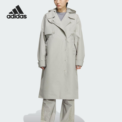 Adidas/阿迪达斯正品2025秋季款女士连帽运动宽松外套KC2705