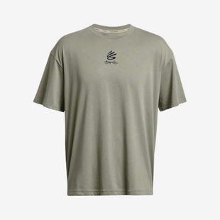 安德玛正品 T恤1383313 新款 宽松圆领透气训练运动短袖 504 男士