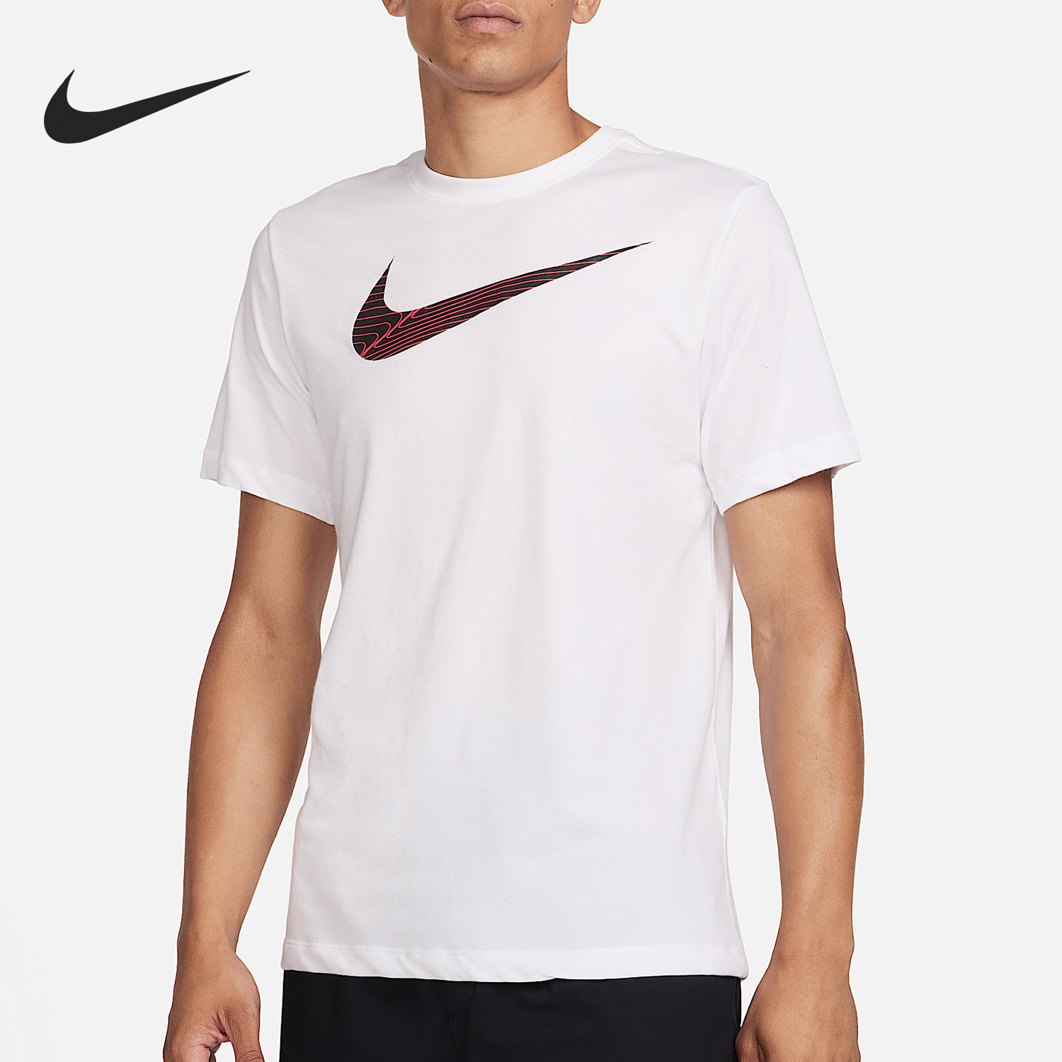 Nike/耐克正品Dri-FIT男士训练透气针织经典轻盈短袖FJ2465-100