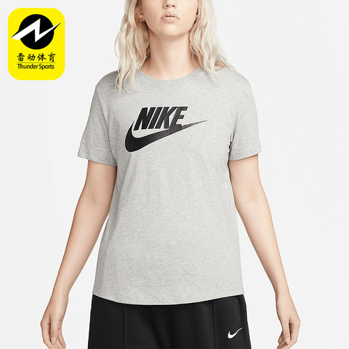 Nike/耐克正品女士印花圆领经典运动透气舒适短袖T恤DX7906-063