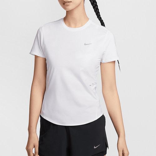 Nike/耐克正品2025新款女士短款透气跑步经典训练短袖HM9699-100