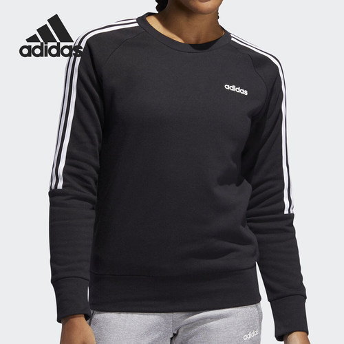 Adidas/阿迪达斯正品运动训练女子三条纹圆领套头卫衣FL4894