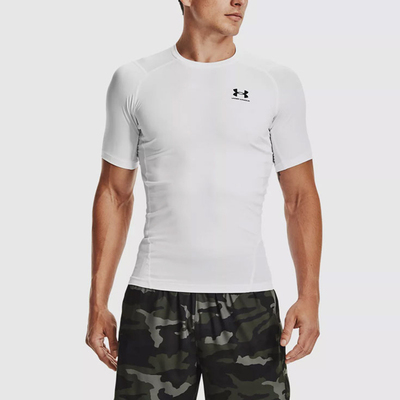 UA/安德玛正品运动男士圆领轻盈亲肤透气户外紧身短袖1361518-100