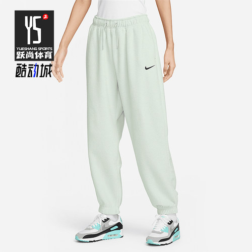 Nike/耐克正品2025女士针织束脚运动高腰抓绒保暖长裤DV7097-014