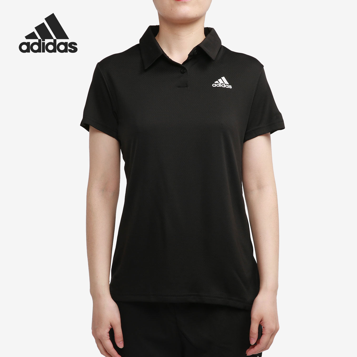 Adidas/阿迪达斯正品女子透气凉爽干爽网球运动短袖POLO衫 GL5806
