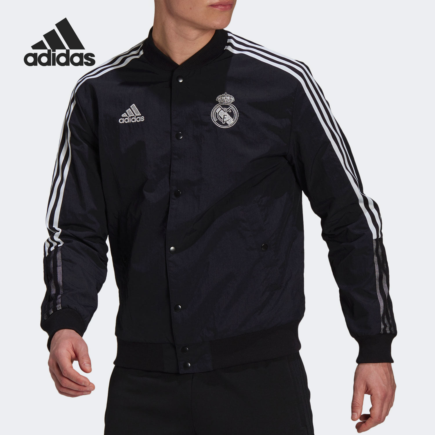 Adidas/阿迪达斯官方正品男子舒适梭织休闲运动夹克外套 GU6958