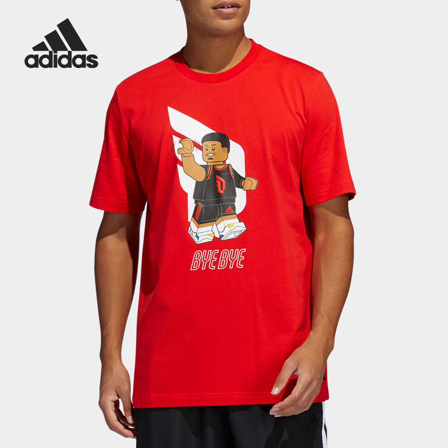 Adidas/阿迪达斯乐高积木联名新款夏季男子篮球运动短袖T恤HA7056