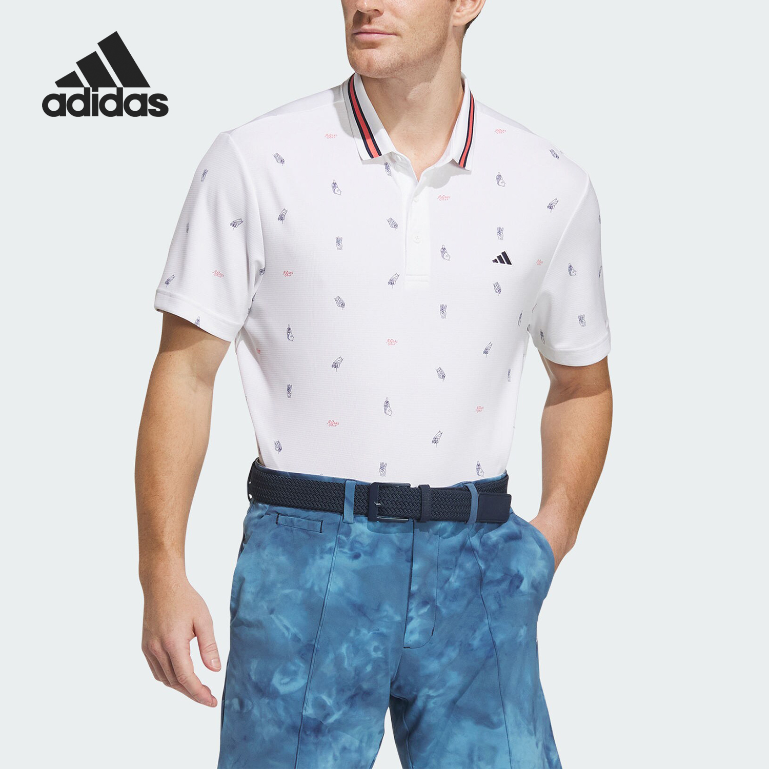 Adidas/阿迪达斯正品PG MONOG男士高尔夫短袖POLO衫IN9047