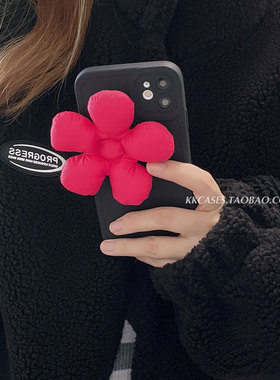 iphone15pro韩国小众14max羽绒服小花朵11全包手机壳13苹果12适用简约高级感防摔软壳镜头黑色个性创意保护套