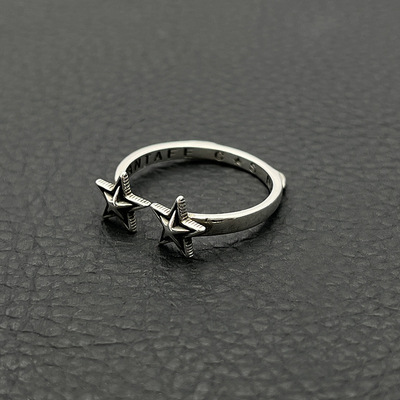 s925纯银高级感复古五角星开口戒指女cody sanderson纳瓦霍指环潮