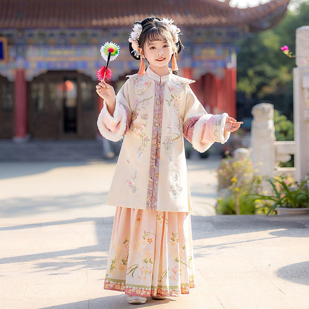 女童冬季原创国风马面裙套装2026新款儿童加绒古装唐装汉服拜年服,童装/婴儿装/亲子装,汉服,淘宝优惠券,粉丝福利购,淘宝优惠卷