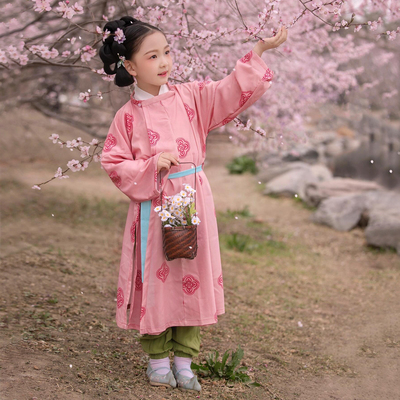 2025新款女童汉服唐代圆领袍古装