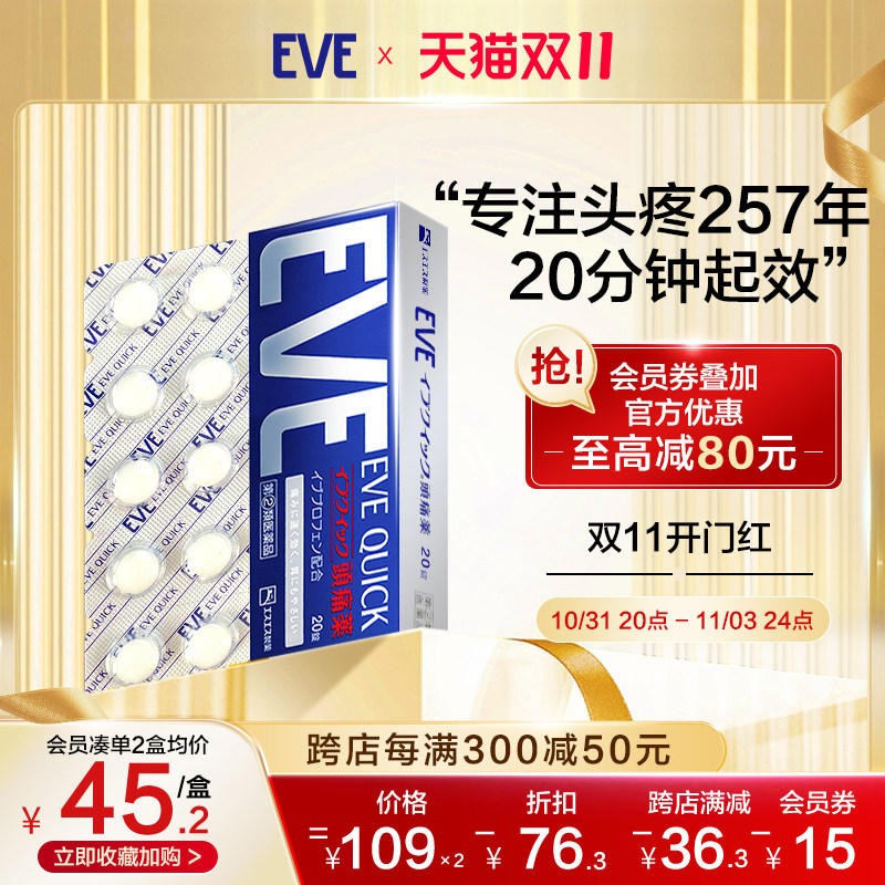 白兔eve止疼药头痛药 牙疼速效止痛药布洛芬退烧药生理痛经缓释片属于什么档次？