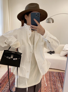 甜甜家款时尚立领抽绳收腰设计气质宽松显瘦百搭短外套YS1-MM838