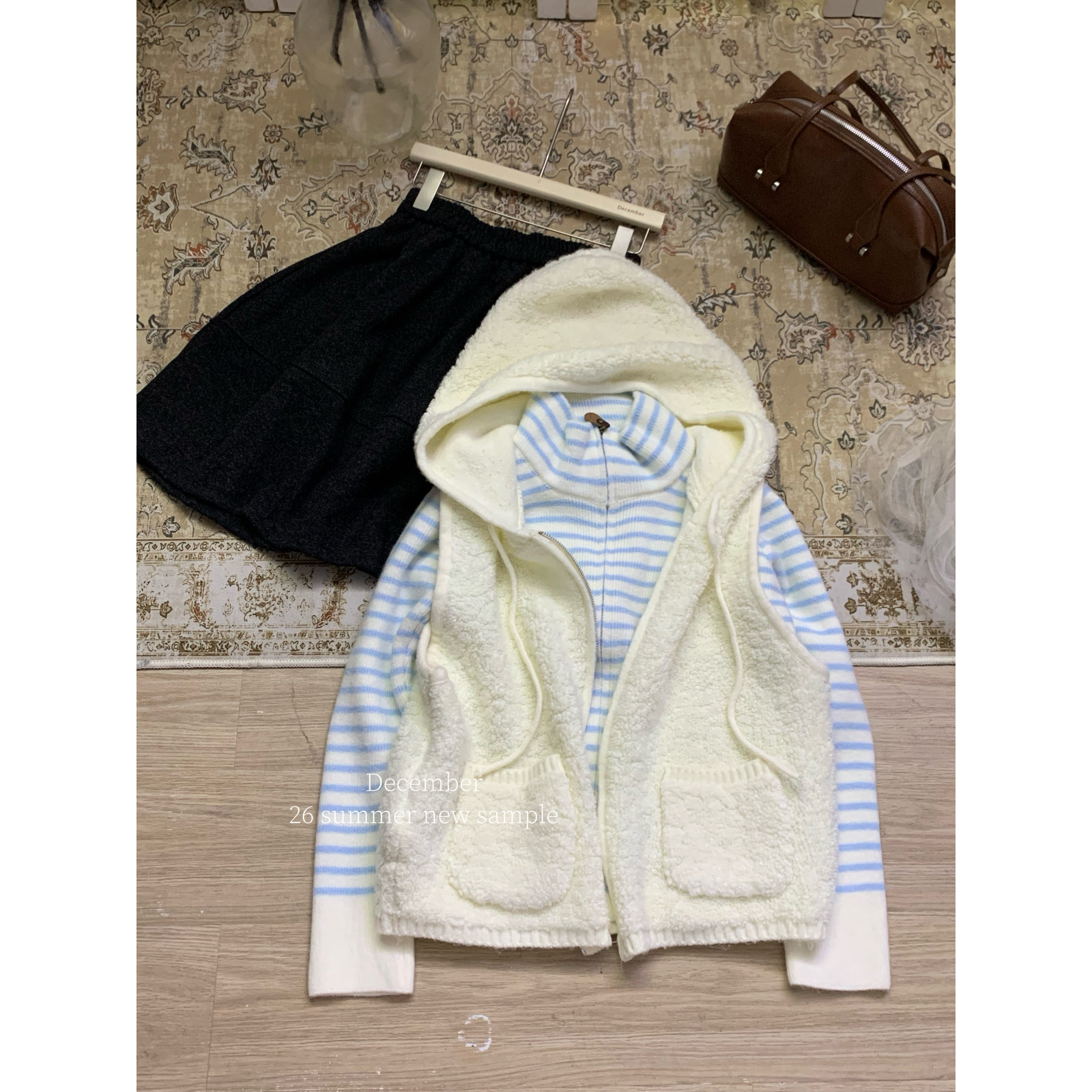 甜甜韩女必入冬上新韩系简约慵懒叠穿休闲马甲（单马甲）针织马甲
