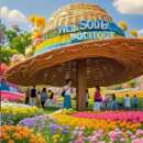 户外大型景观草雕摆件商业美陈道具定制藤编草帽网红打卡拍照装 置