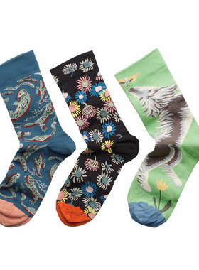 Bonne Maison法国进口设计师品牌中筒袜百搭女ins网红棉外穿潮袜