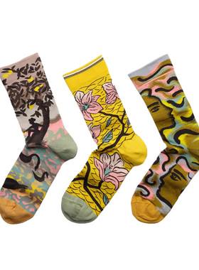 Bonne Maison法国进口设计师品牌中筒袜 光影ins网红棉潮袜