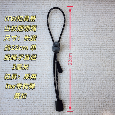 ITW扣具Round Face C-L with Hook带钩弹簧扣 小鹰登山杖弹力绳扣