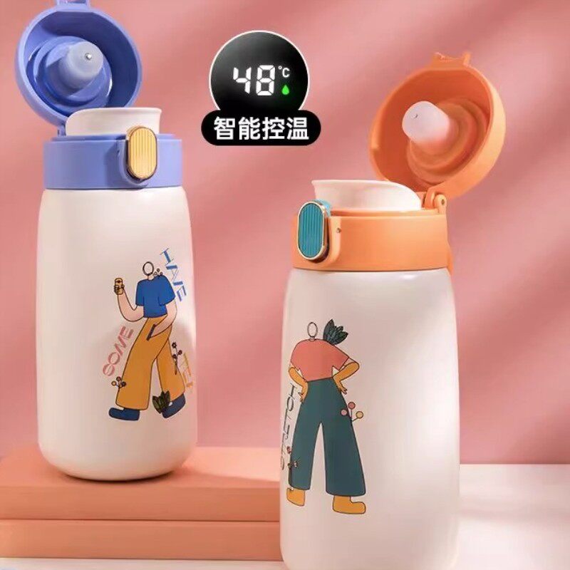 食品级316水杯儿童上学专用保温小学生幼儿园水壶男孩耐摔直饮杯