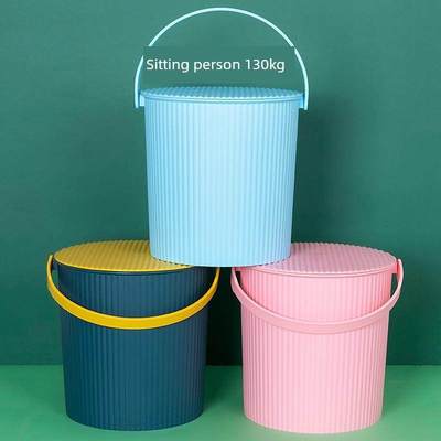 奥卢桶凳加厚塑料盖储物桶幼儿园桶书包钓鱼桶洗浴桶储物桶