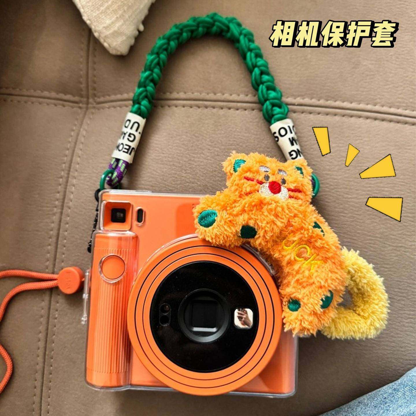 拍立得sq1保护壳透明相机保护套防刮防摔便携水晶壳挂绳装饰配件