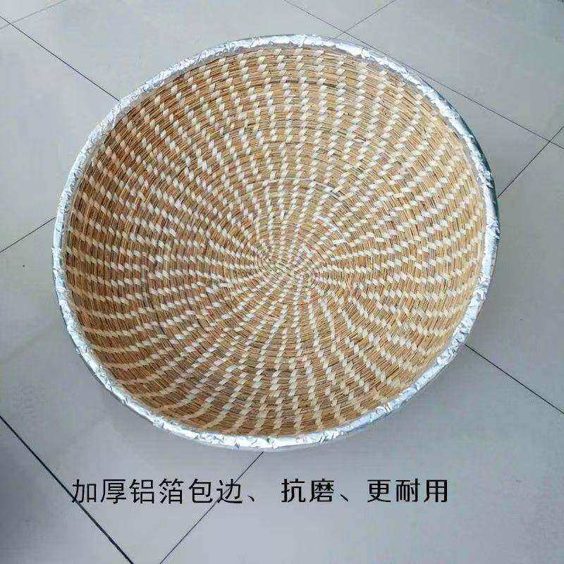 老式大铁锅草编蒸锅盖手工编高芦苇草盖蒸馒头草帽家用大锅盖圆形