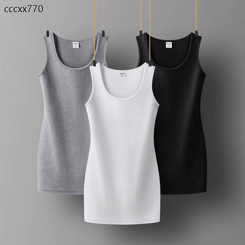 黑色中长版吊带背心女士内搭白色无袖上衣外穿紧身长版内搭衣夏季