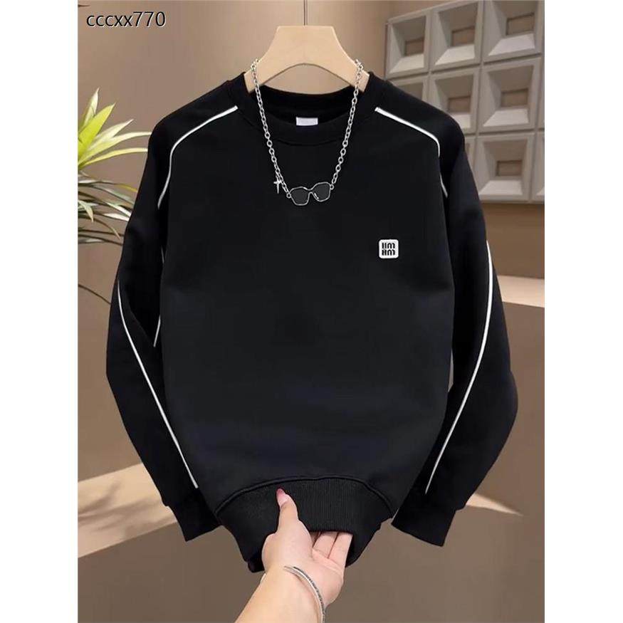 2025秋季韩版男士卫衣帅气休闲设计感简约潮流圆领打底衫无帽潮牌