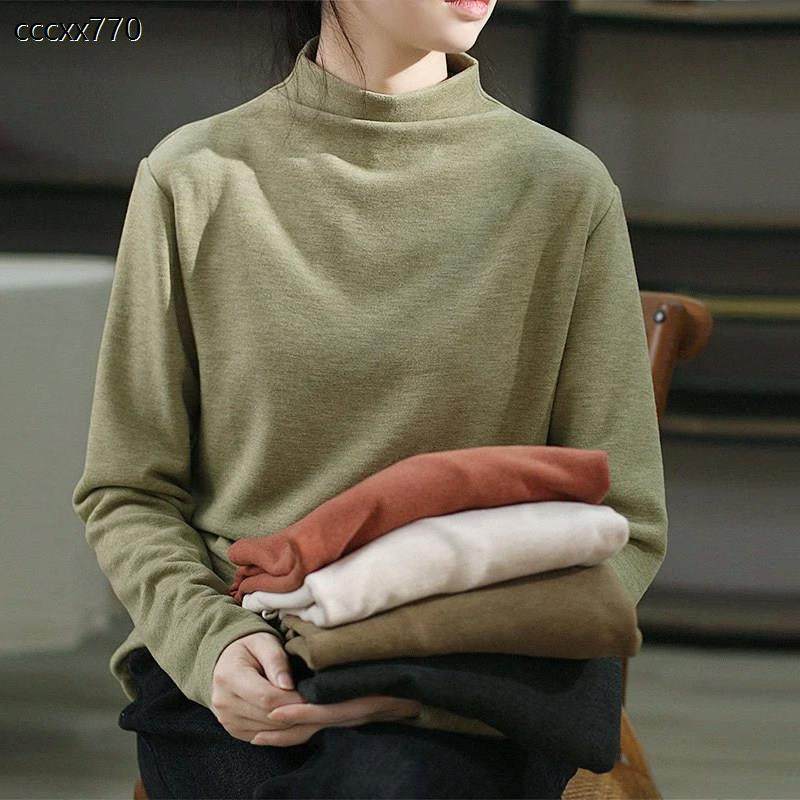 打底衫女秋冬季内搭长袖T恤 2025半高领德绒新款T恤上衣出品