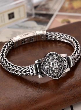 新款欧美风手工编织霸气狮子手链
