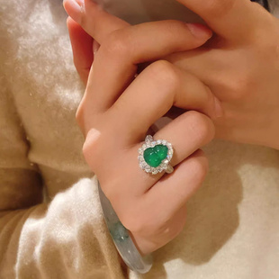 绿玉髓玛瑙葫芦戒指女围镶福禄玉石气质高级感戒子直播热卖 新中式