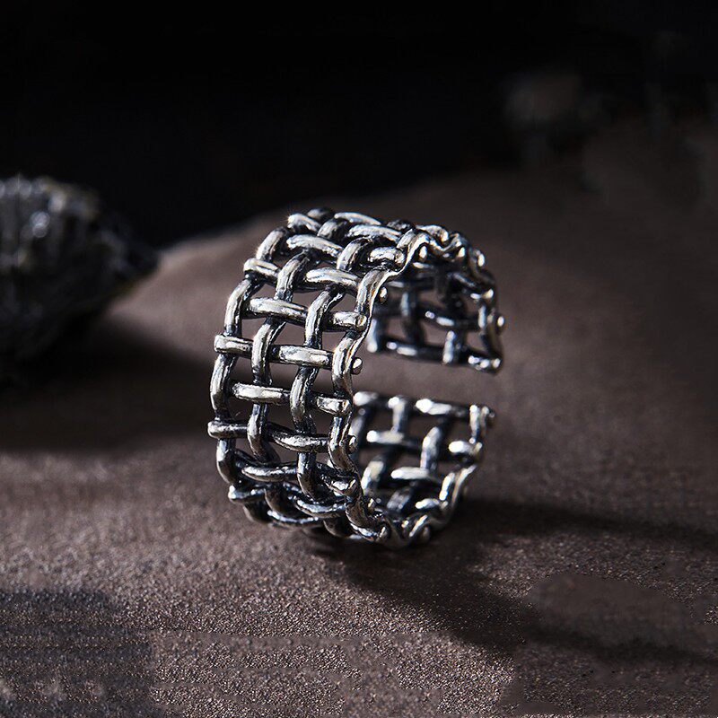 新款小众百搭戒指男士无名指时尚