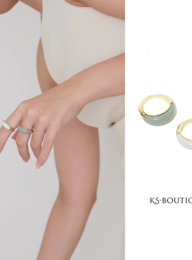 玉石简约款戒指新中式