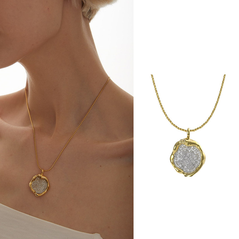 ksboutique幸运六便士项链金色收藏真币项链镀金小众原创设计