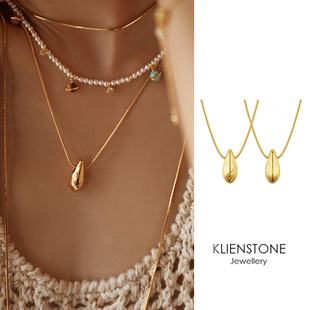 KLIENSTONE地球的眼泪项链链极简百搭水滴型项链