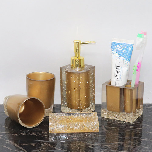 卫浴五件套用品浴室摆件托盘牙杯