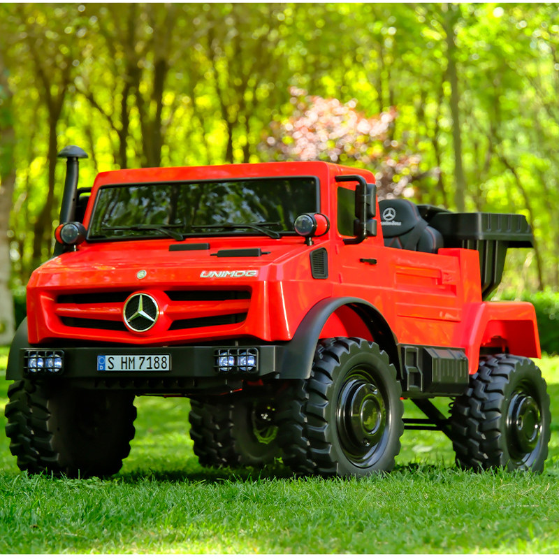 奔驰特大号可坐大人儿童电动车四轮宝宝遥控四驱双人亲子越野汽车