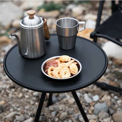 Folding Round Table Portable Telescopic Outdoor Three-legged