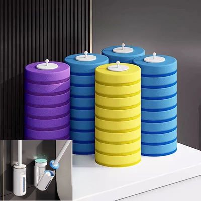 48/64PCS Disposable Toilet Brush Refills No Dead Angle Foam
