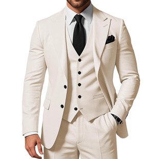 Buckle Sui Wedding Groom Casual Set Piece Suit Host