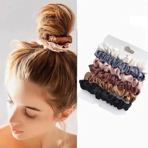 Hair Tie Elegant Headband 6PCS Rubber Elastic Hair Band Soft