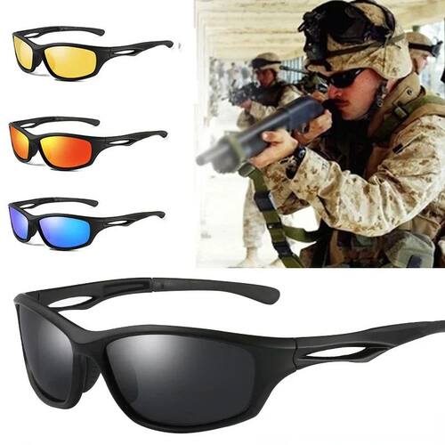 Men Polarized Sunglasses 2024 Frame Outdoor Tactical Sun Gla