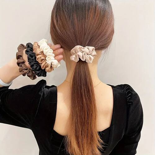 5-piece set of women's simple hair rings - new fat intestine