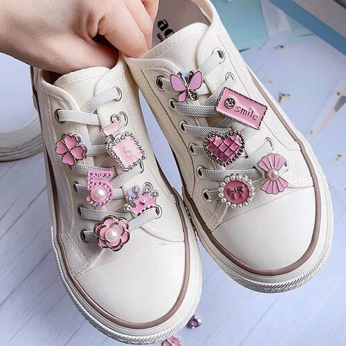 1Pcs Pink Shoelace Charm Buckle for Girls DIY Fashion Sneake