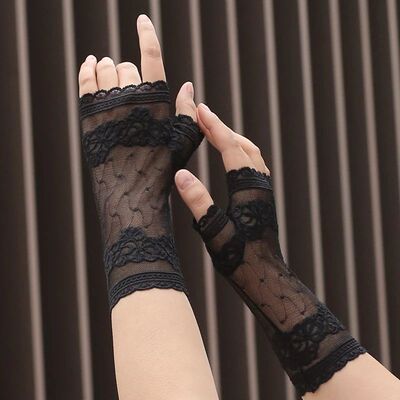 Lace Gloves Performance Elastic Short Dress Accessories Banq